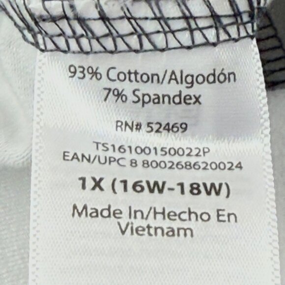 Terra & Sky Women's Space Dye Grey Capri Legging Plus Size 1X (16W-18W) NWT - Picture 7 of 11